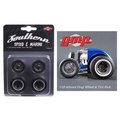 Toys4.0 1 isto 18 Drag Wheels & Tires Magnesium Finish from 1934 Altered Drag Coupe Set of 4 TO724606